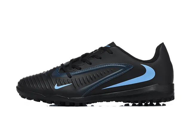 Nike Noir Bleu Synthétique Supérieur Basse Coupe Silhouette Turf Chaussures de Football 10