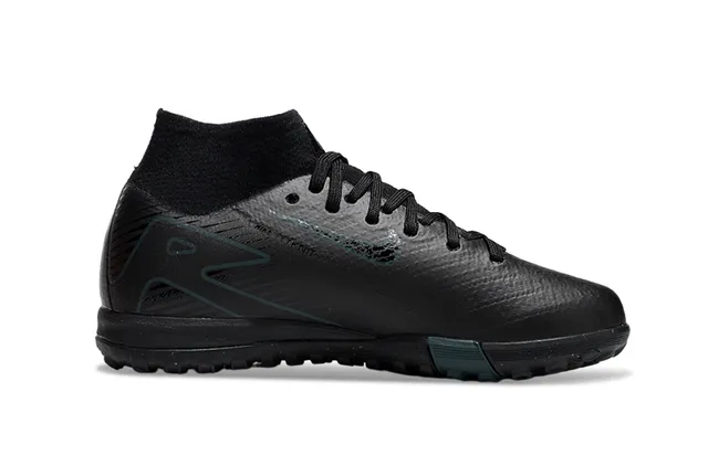 Nike Noir Vert Sock-Fit Collar Textured Synthetic Upper Chaussures de Football Indoor 5