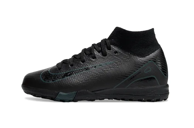 Nike Noir Vert Sock-Fit Collar Textured Synthetic Upper Chaussures de Football Indoor 6