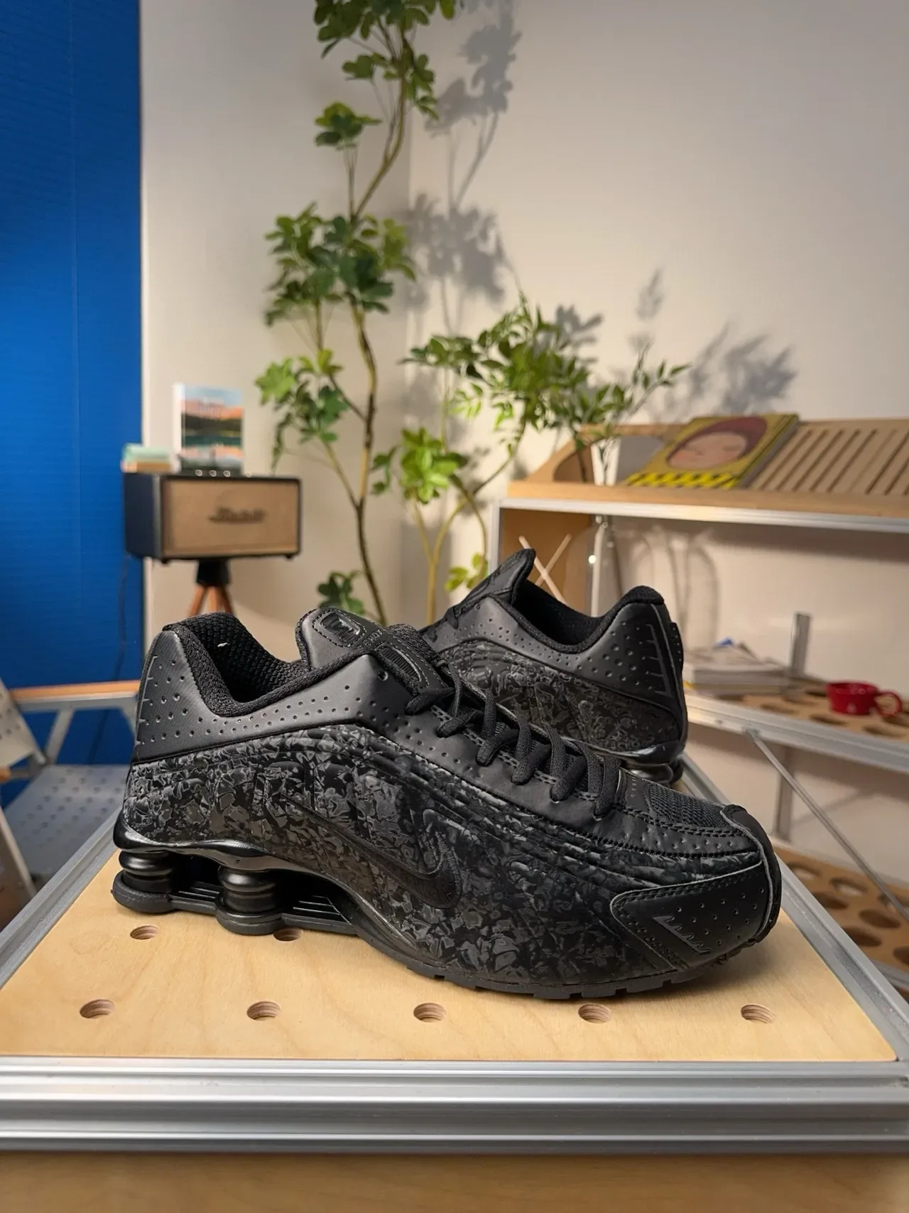 Nike Black Monochrome Perforated Synthetic Upper Lifestyle Sneakers 2