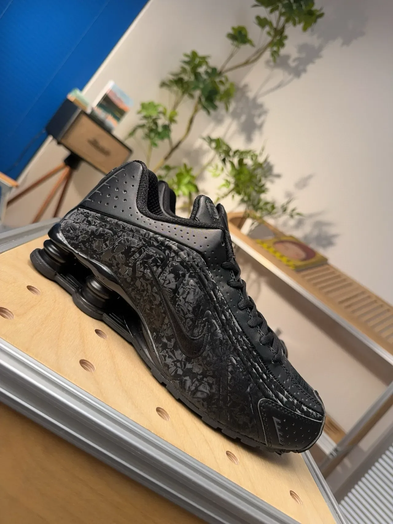 Nike Black Monochrome Perforated Synthetic Upper Lifestyle Sneakers 3