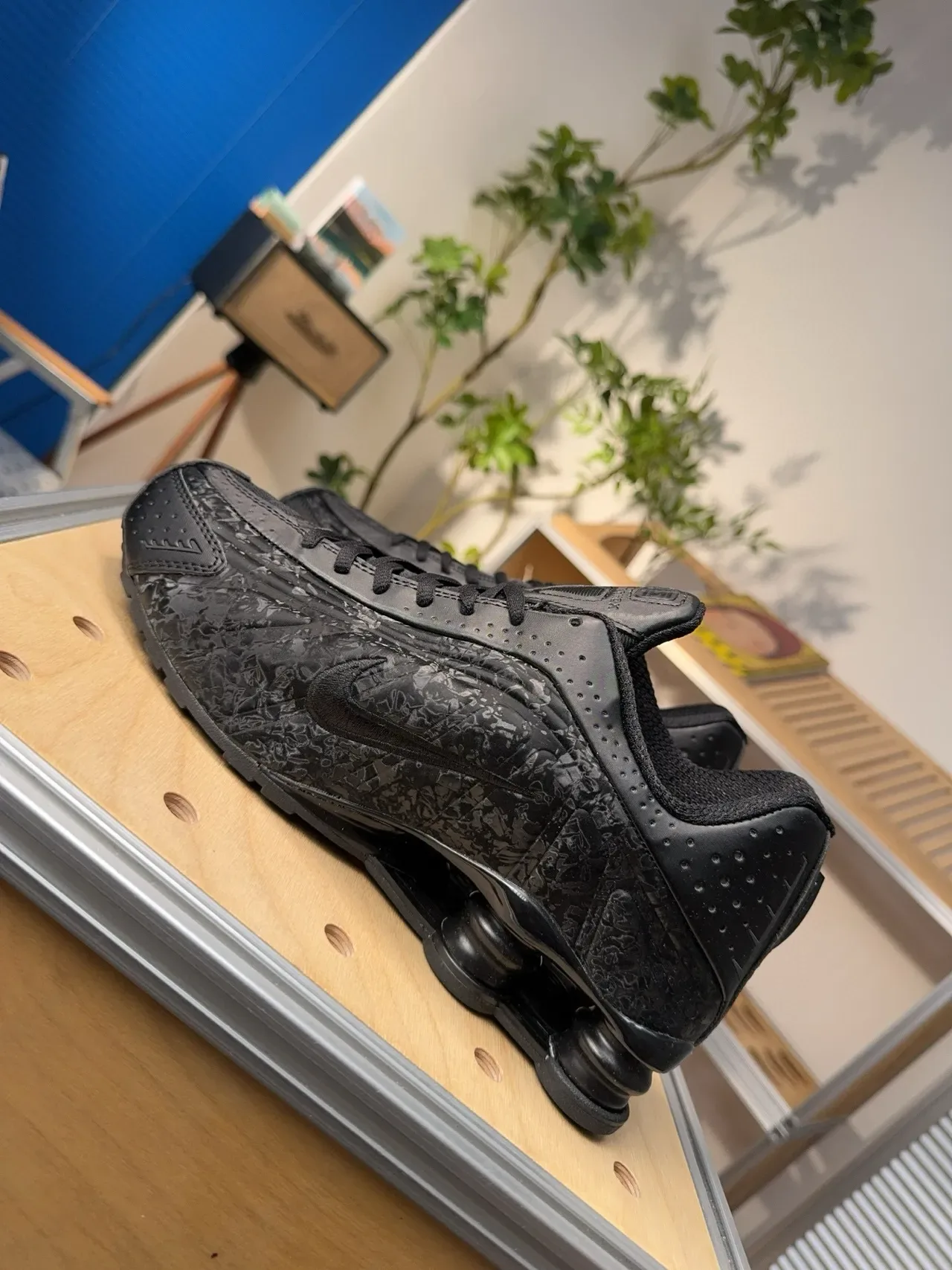Nike Black Monochrome Perforated Synthetic Upper Lifestyle Sneakers 4