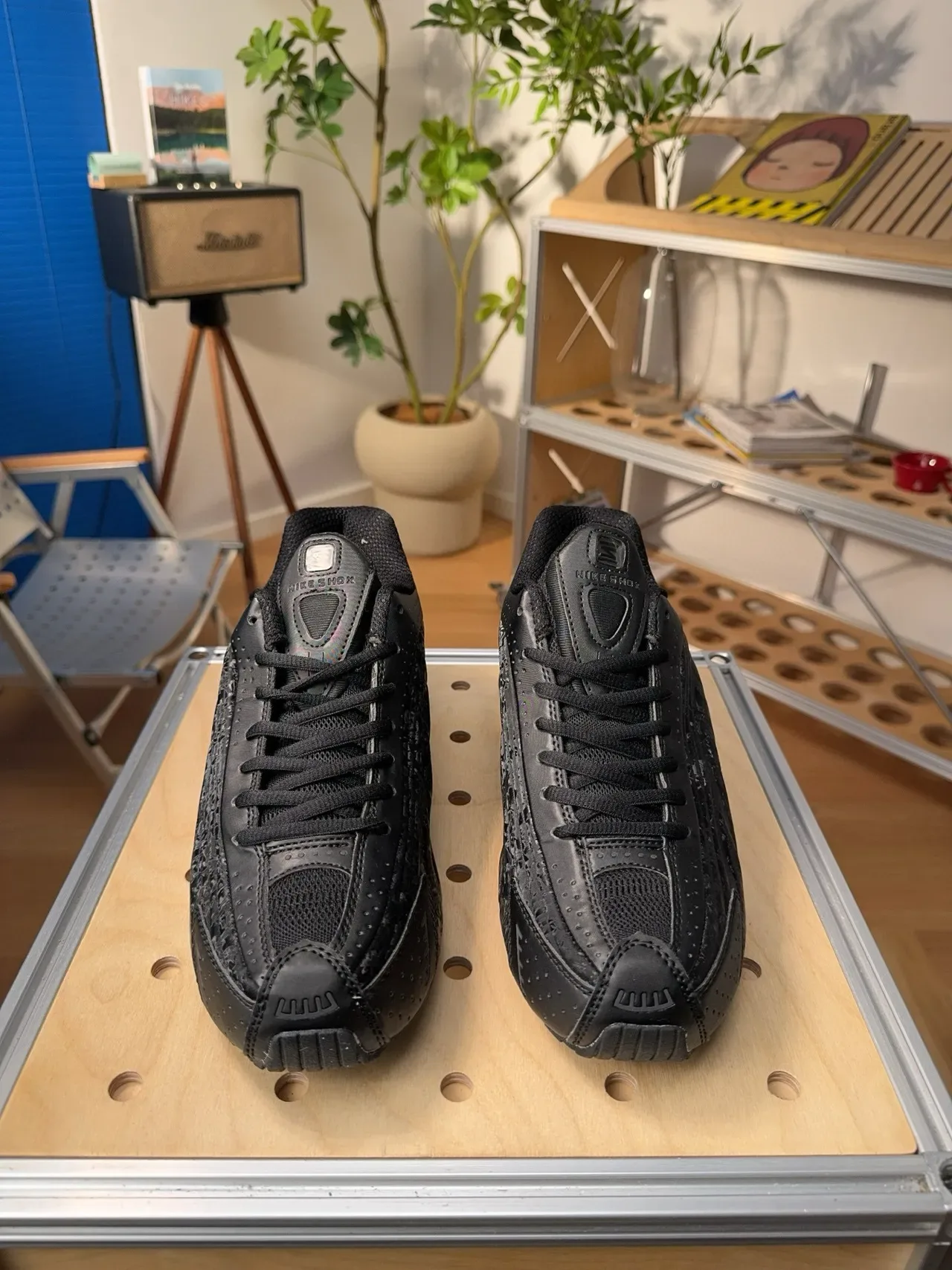 Nike Black Monochrome Perforated Synthetic Upper Lifestyle Sneakers 5