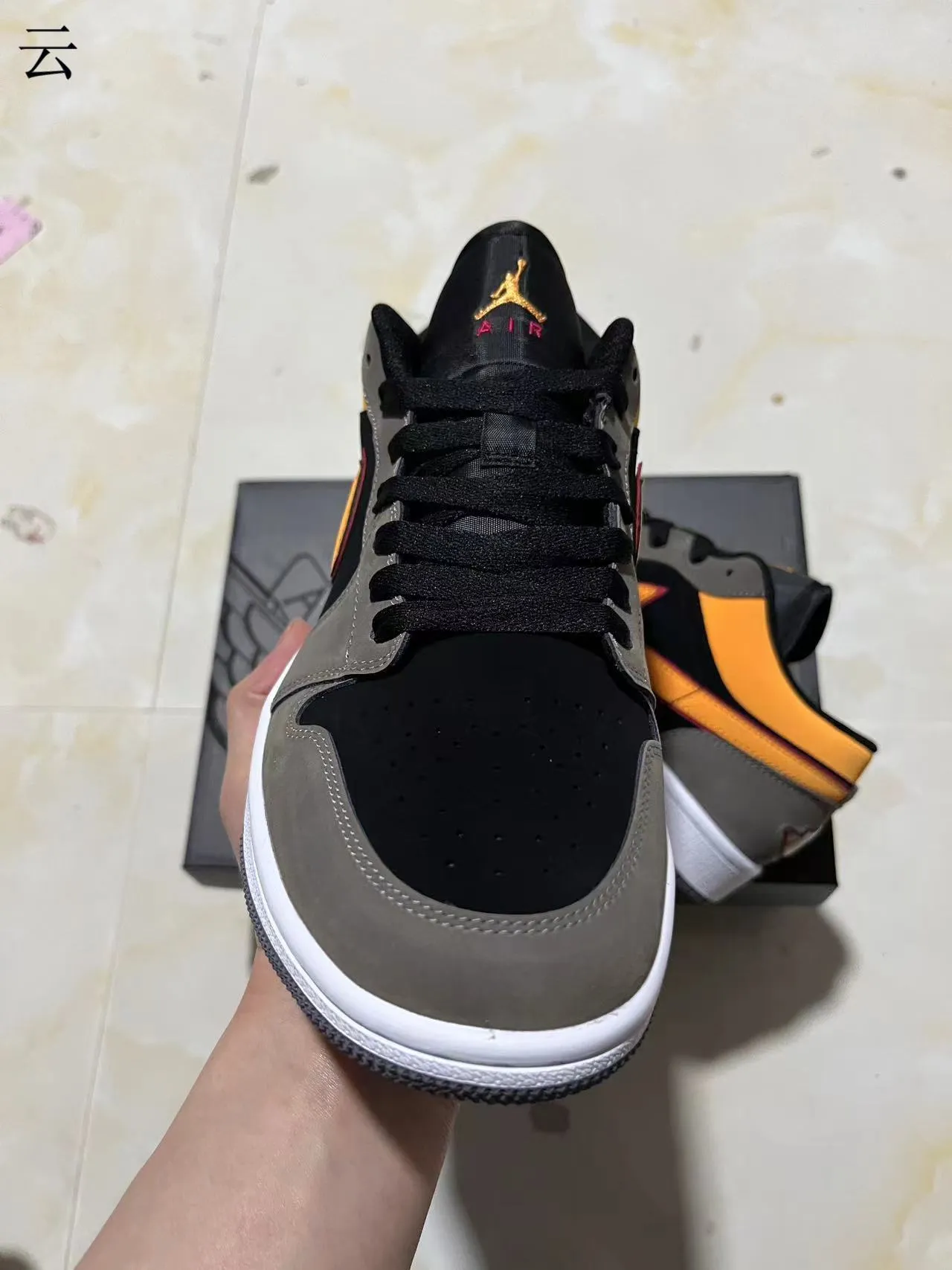 Nike Black Orange Low-Top Cupsole Sneakers 3