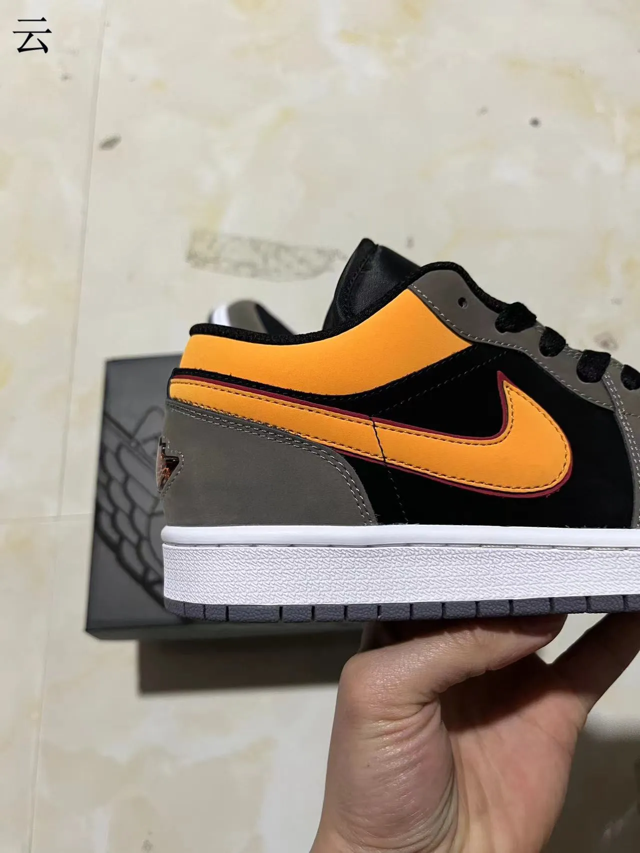 Nike Black Orange Low-Top Cupsole Sneakers 7
