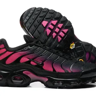 Nike Black Pink Layered Mesh And Synthetic Upper Flame-Inspired Gradient Overlays Lifestyle Sneakers
