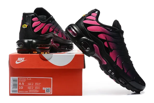 Nike Black Pink Layered Mesh And Synthetic Upper Flame-Inspired Gradient Overlays Lifestyle Sneakers 12