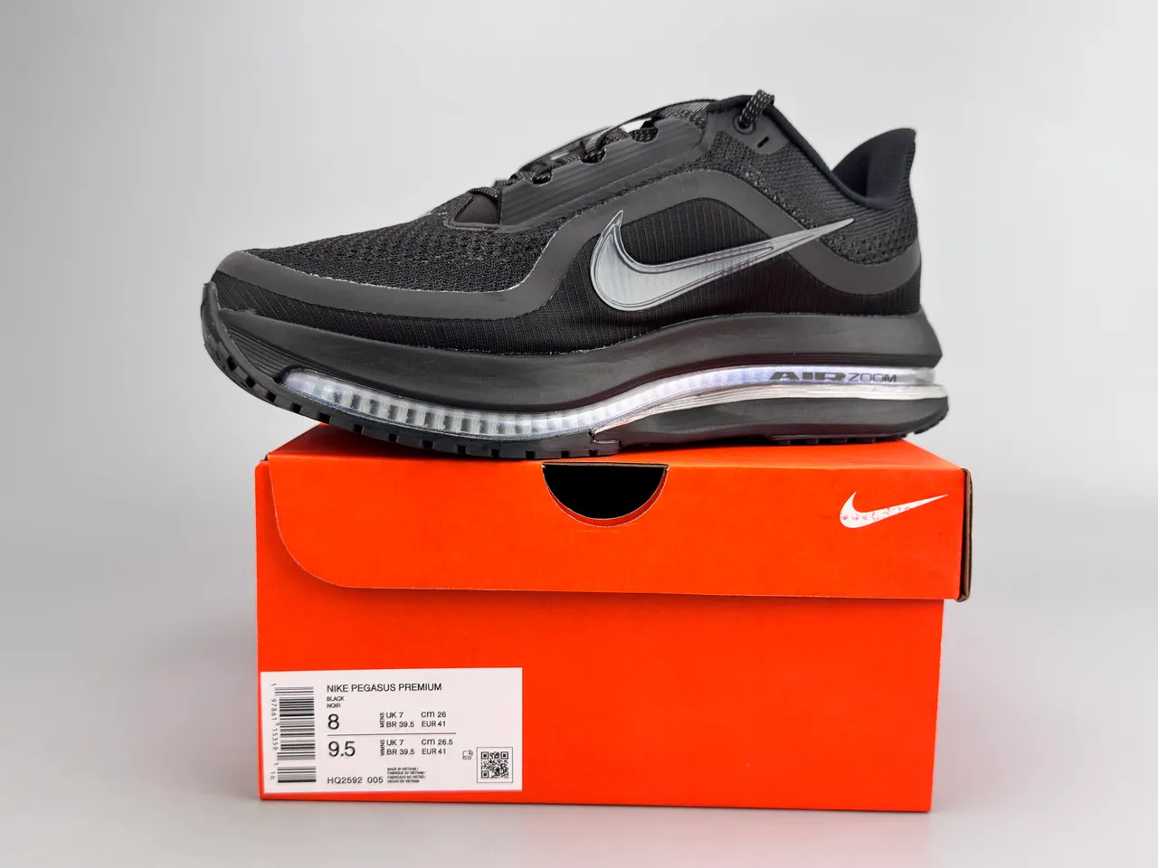 Nike Black Silver Full-Length Air Zoom Unit Engineered Mesh Upper Running Shoes 2