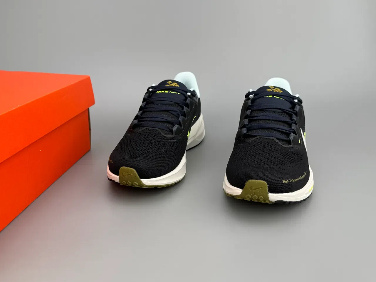 Nike Air Zoom Forefoot Unit noir jaune maillage supérieur ingénierisé chaussures running 3