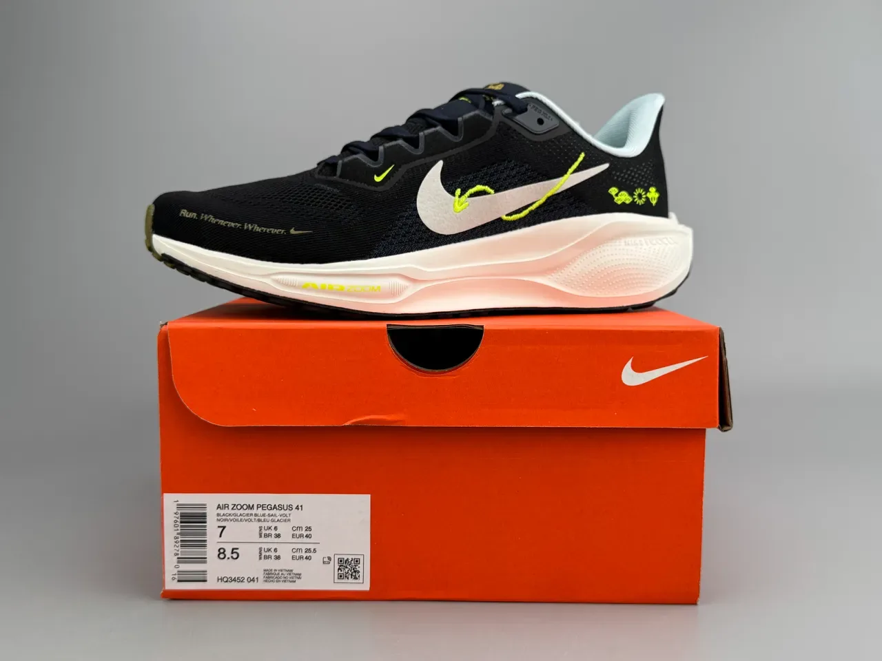 Nike Air Zoom Forefoot Unit noir jaune maillage supérieur ingénierisé chaussures running 4