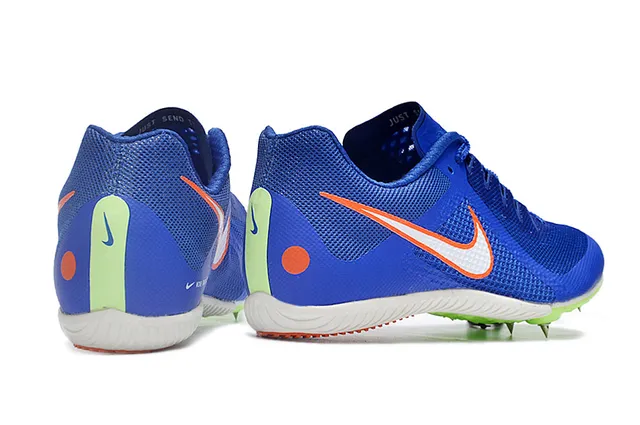 Nike Blue Green Low-Cut Racing Spike Breathable Mesh Upper Running Shoes 12