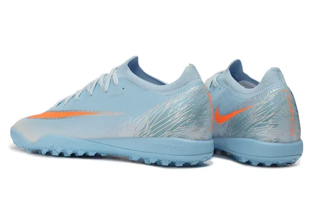 Nike chaussures de football turf avec tige tricotée bleu orange et col chaussette 5