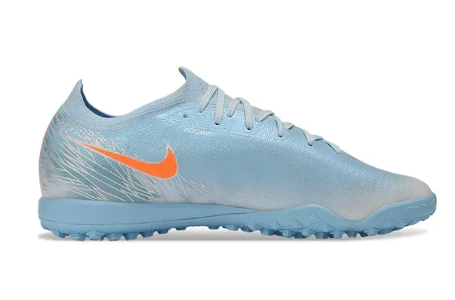 Nike chaussures de football turf avec tige tricotée bleu orange et col chaussette 6