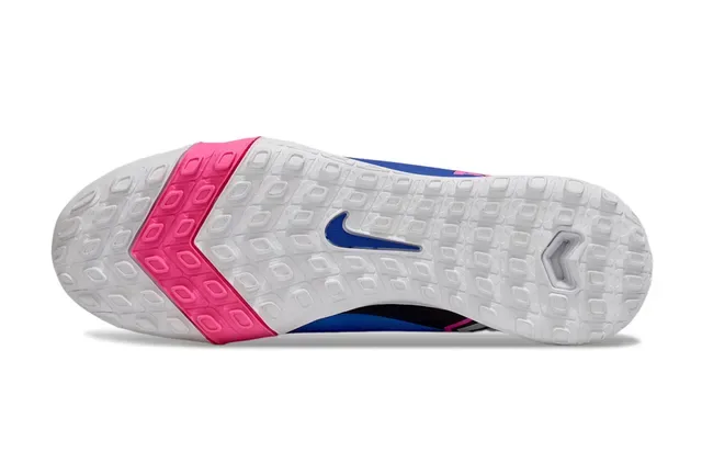 Nike Chaussures de football turf bleu rose upper knit high-top sock collar 6