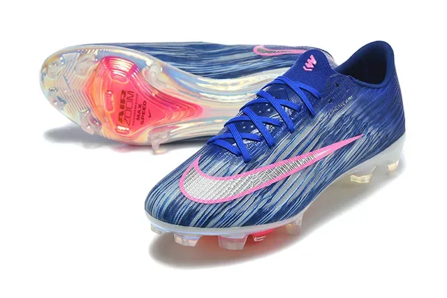Nike Blue Pink Low-Cut Synthetic Upper Dynamic Color Blocking Firm-Ground Soccer Shoes 6