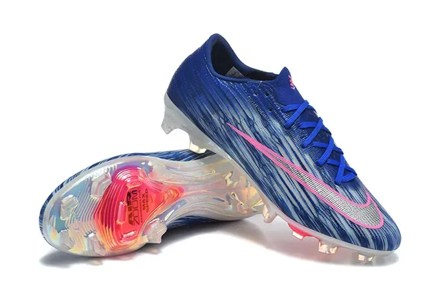 Nike Blue Pink Low-Cut Synthetic Upper Dynamic Color Blocking Firm-Ground Soccer Shoes 7