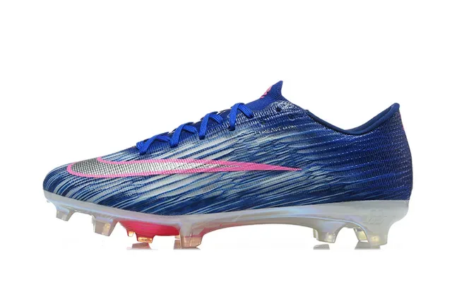 Nike Blue Pink Low-Cut Synthetic Upper Dynamic Color Blocking Firm-Ground Soccer Shoes 10