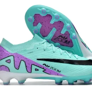 Nike أحذية كرة القدم upper منسوج أزرق بنفسجي speckled overlays firm ground