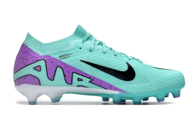 Nike Chuteiras de futebol upper de malha azul roxo speckled overlays firm ground 5
