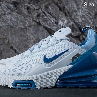 Nike Azul Blanco Dual-Air Cushioning Malla Engineered Zapatillas de Running