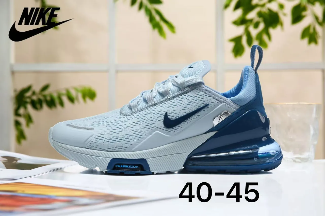 Nike Blue White Dual-Air Cushioning Engineered Mesh Upper Running Shoes 3