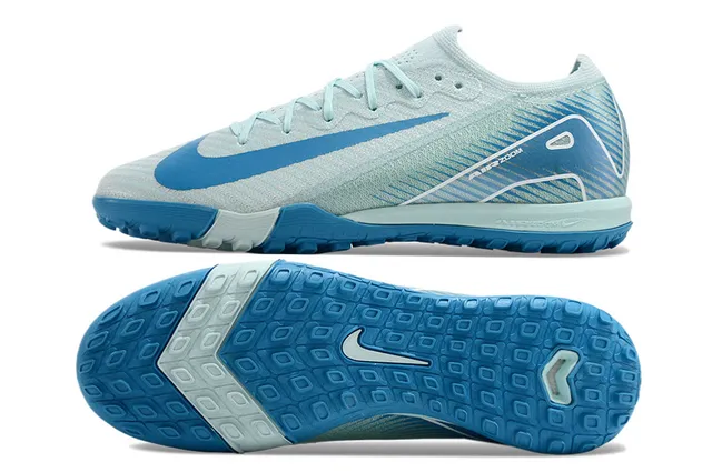 Nike Sapatos de futebol indoor de silhueta baixa com upper de malha azul branco 5