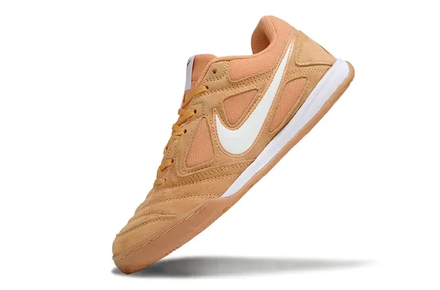 Nike Brown White Low-Top Suede And Mesh Upper Sneakers 5