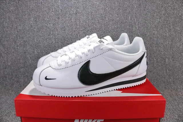 Nike Cortez White and Black Lifestyle Sneakers 3