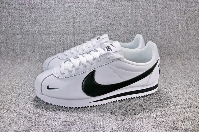 Nike Cortez White and Black Lifestyle Sneakers 4
