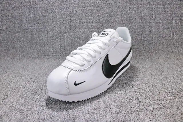 Nike Cortez White and Black Lifestyle Sneakers 6