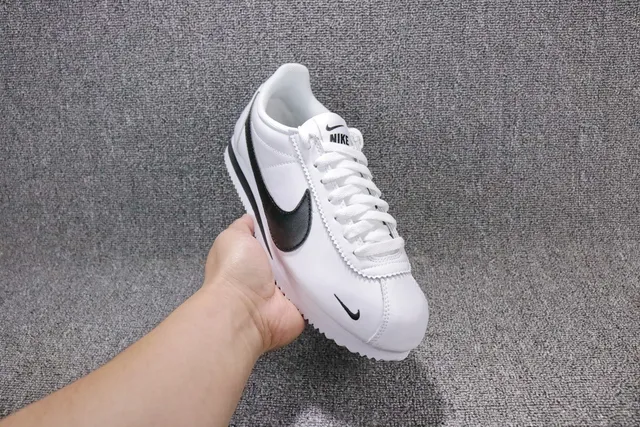 Nike Cortez White and Black Lifestyle Sneakers 10