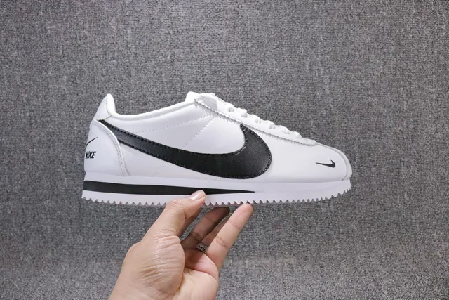 Nike Cortez White and Black Lifestyle Sneakers 11