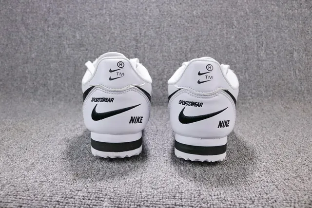 Nike Cortez White and Black Lifestyle Sneakers 13