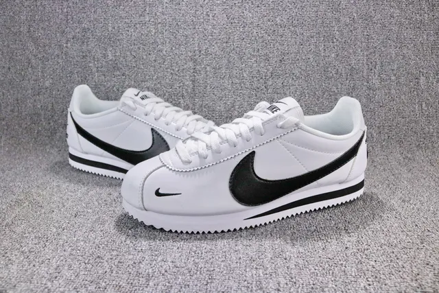 Nike Cortez White and Black Lifestyle Sneakers 14