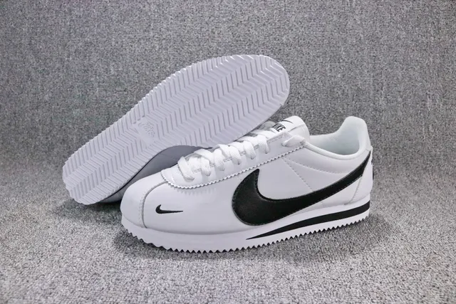 Nike Cortez White and Black Lifestyle Sneakers 15