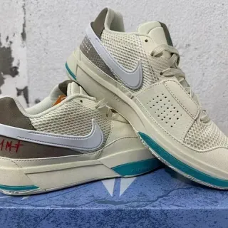 Nike Court Legacy बेज भूरा टील मेश लाइफस्टाइल स्नीकर