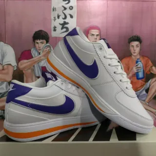 Nike Court Legacy White Purple Orange लो-टॉप लाइफस्टाइल स्नीकर