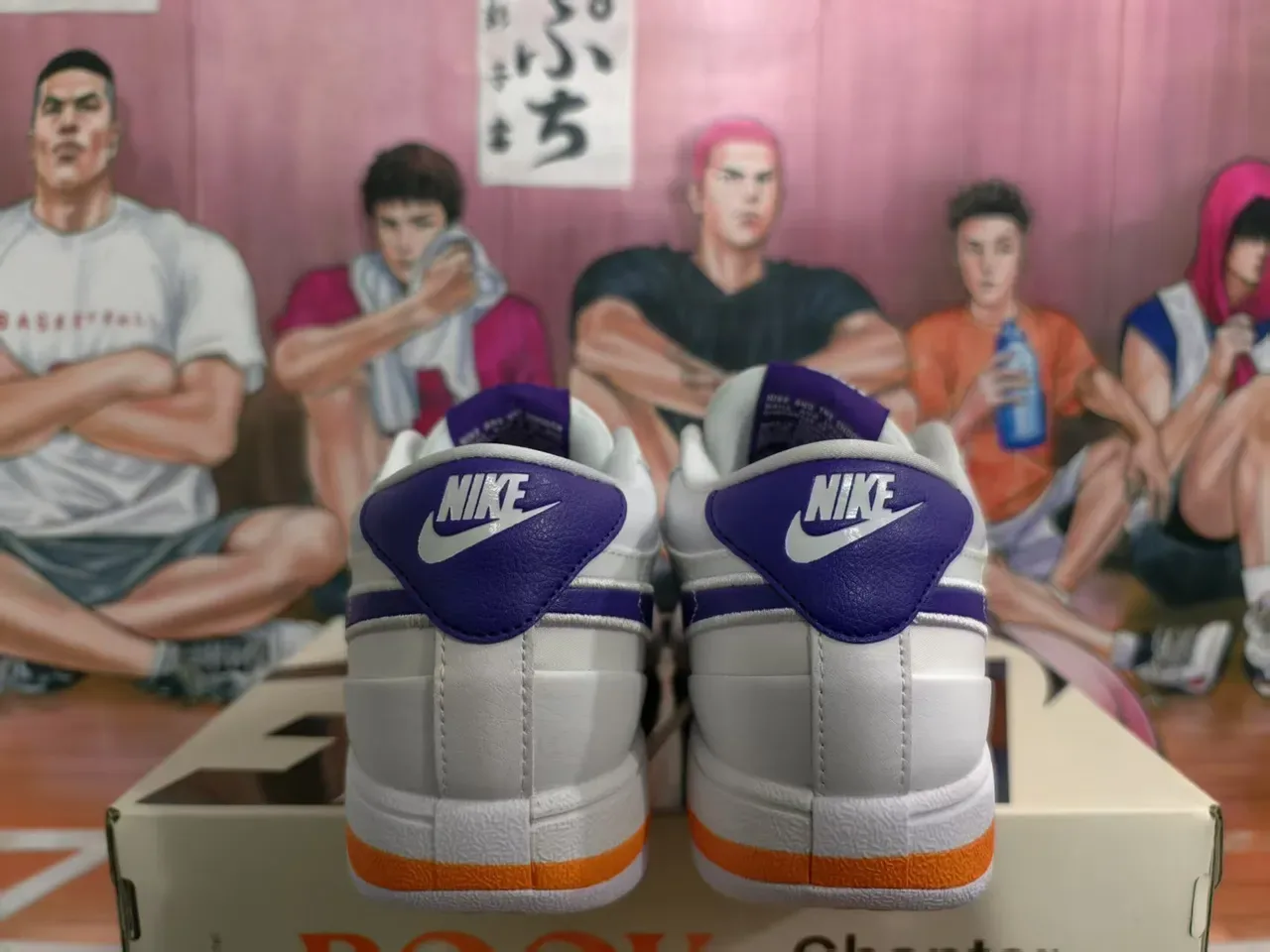 Nike Court Legacy White Purple Orange Low-Top Lifestyle Sneakers 3