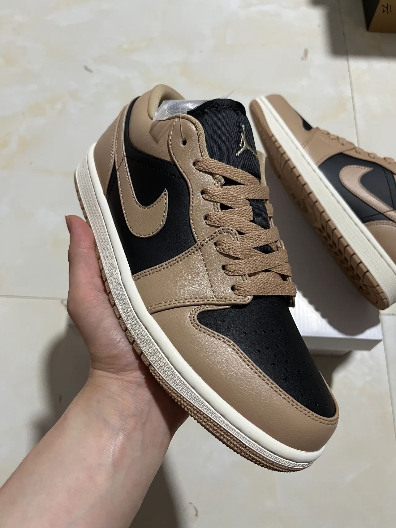 Nike Dunk Low Beige and Black Lifestyle Sneakers 8