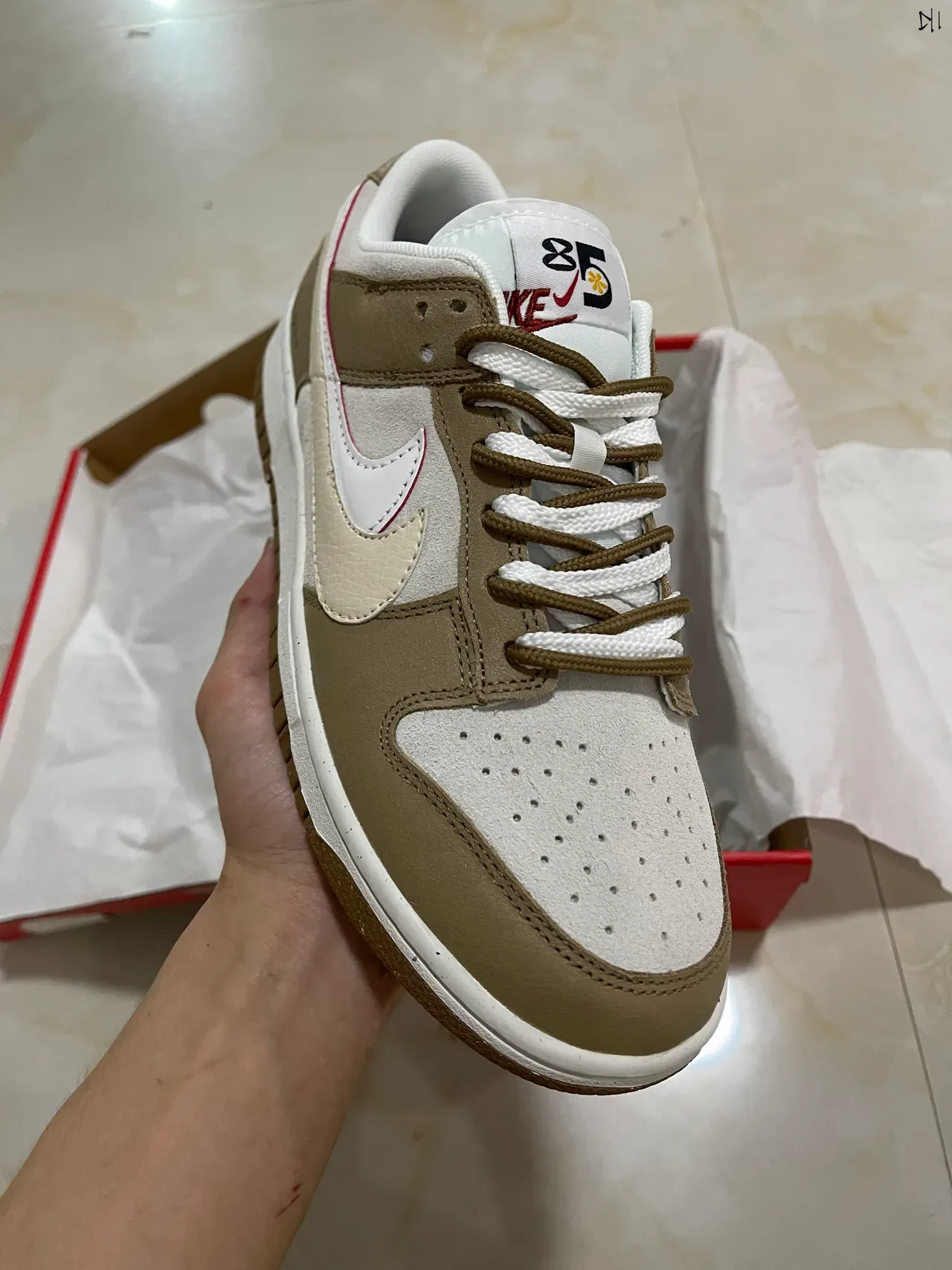 Nike Dunk Low Beige and Cream Lifestyle Sneakers 2