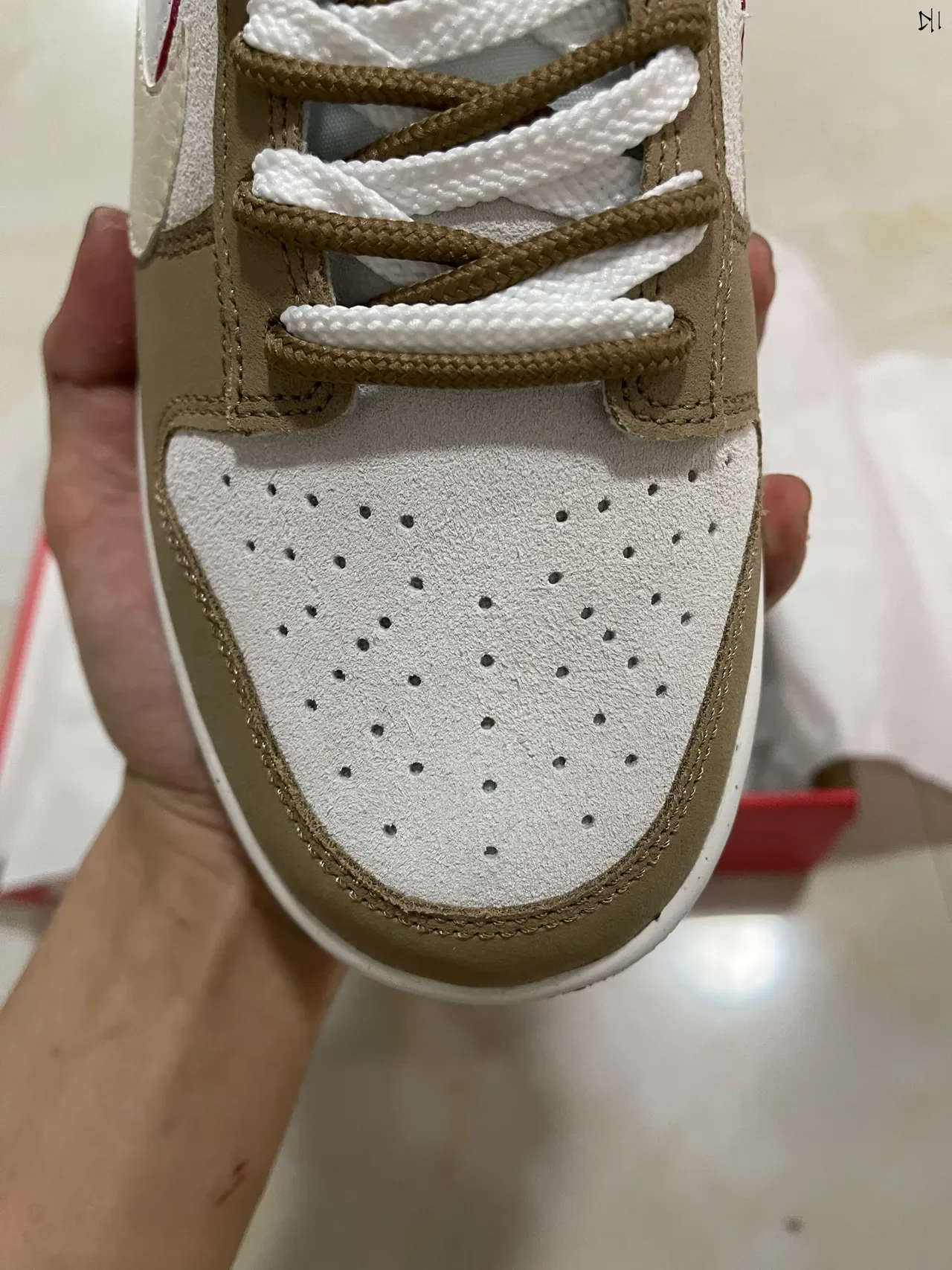 Nike Dunk Low Beige and Cream Lifestyle Sneakers 3
