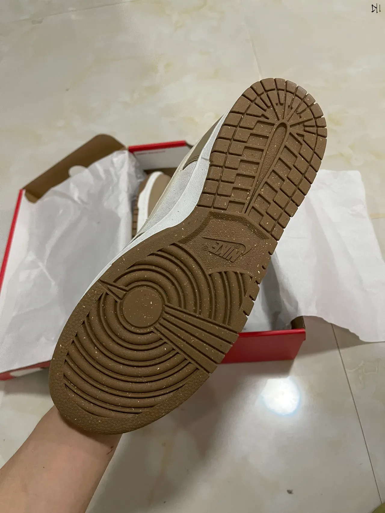 Nike Dunk Low Beige and Cream Lifestyle Sneakers 5