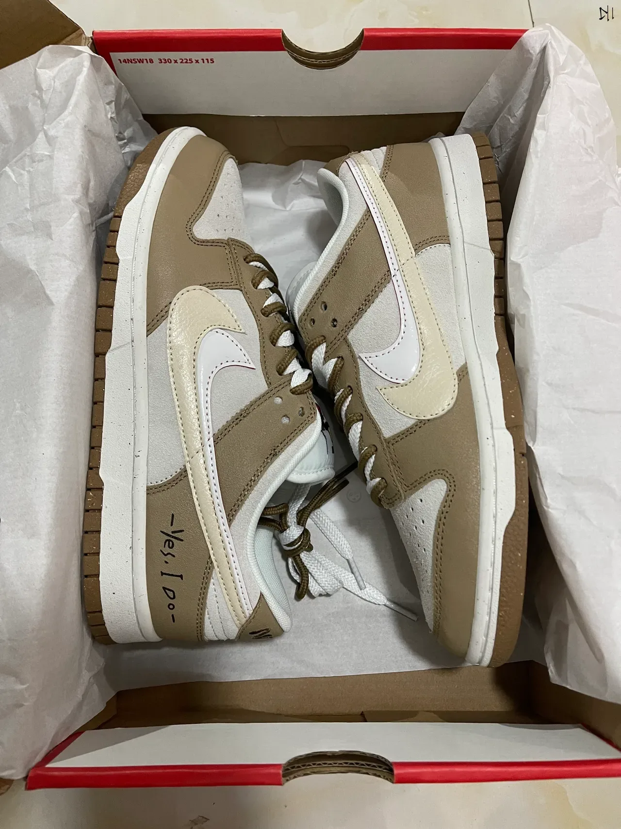 Nike Dunk Low Beige and Cream Lifestyle Sneakers 7