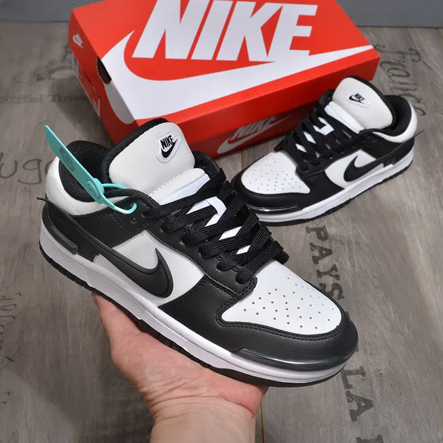 Nike Dunk Low Black White Lifestyle Sneakers 2