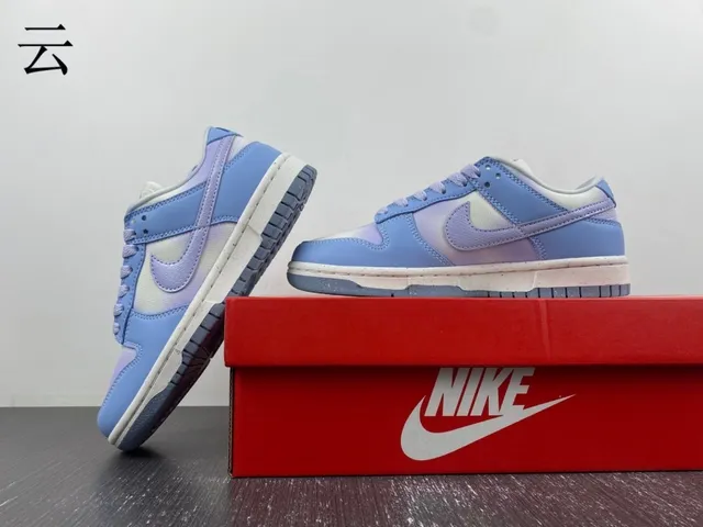 Nike Dunk Low Gradient Blue Purple Lifestyle Sneakers 5