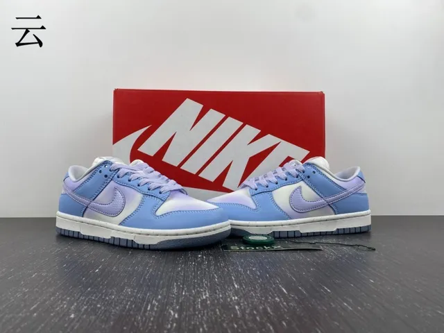 Nike Dunk Low Gradient Blue Purple Lifestyle Sneakers 6