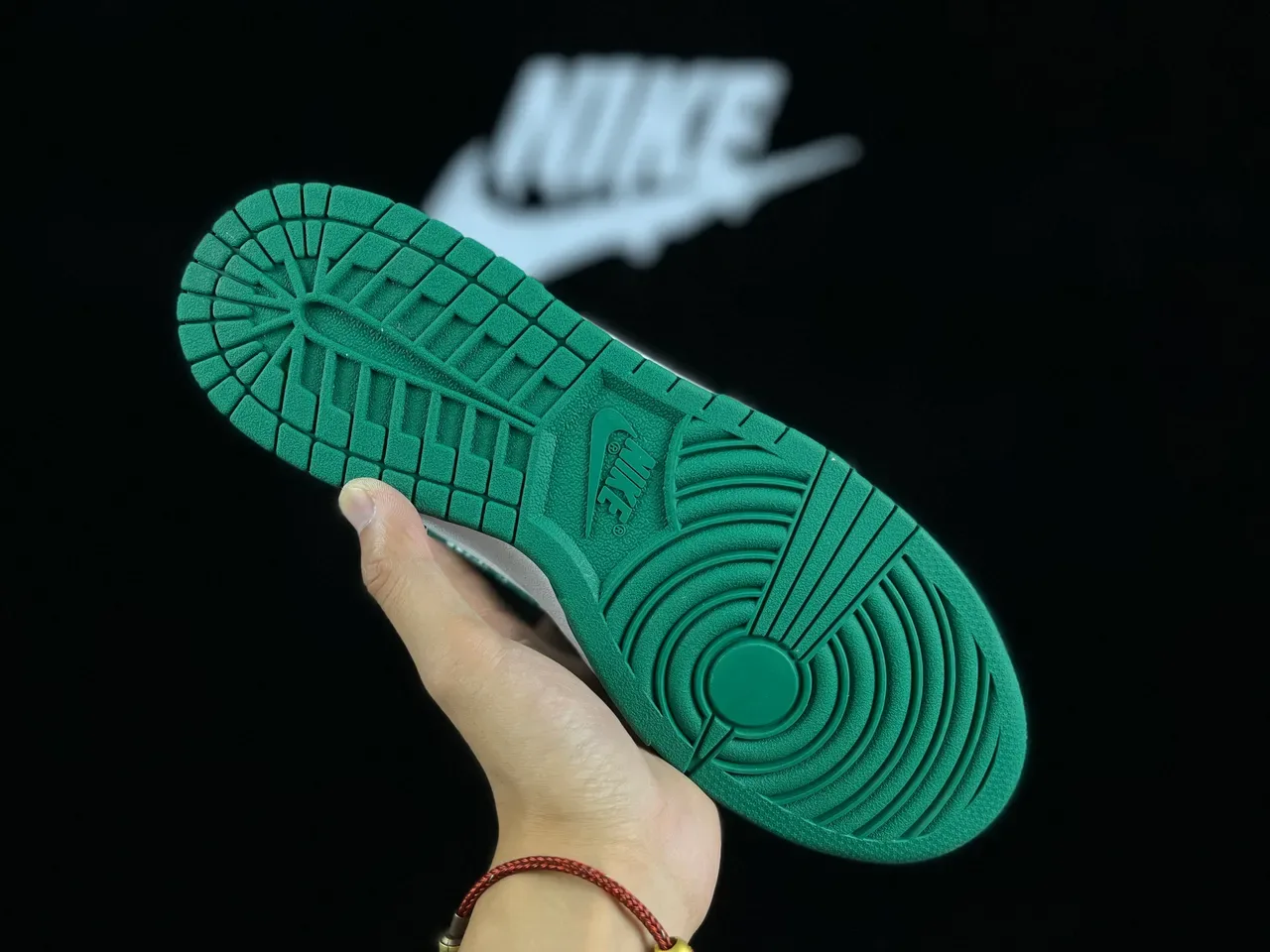 Nike Dunk Low Green and White Bandana Print Lifestyle Sneakers 2