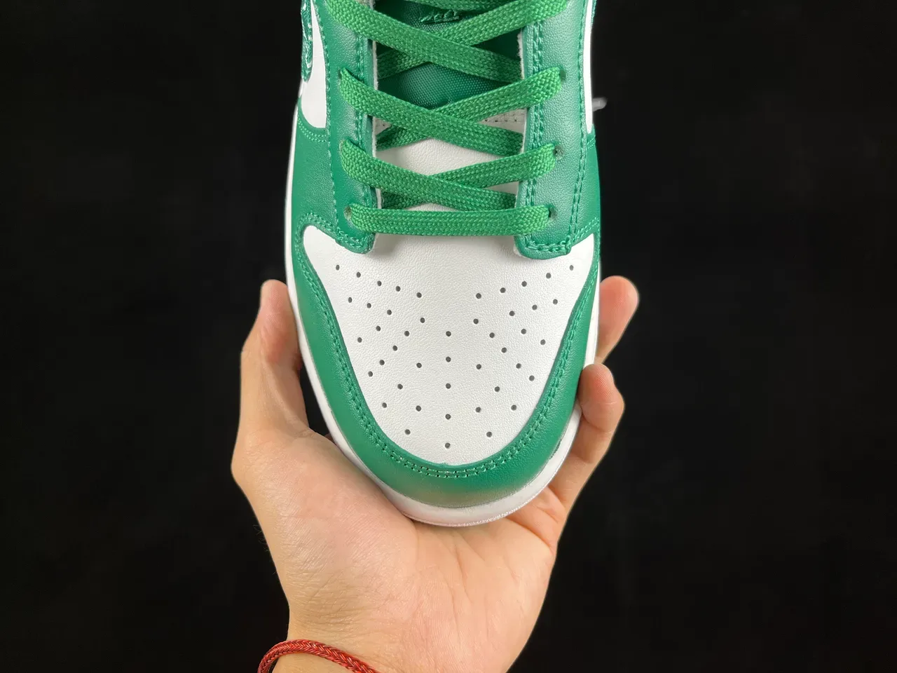 Nike Dunk Low Green and White Bandana Print Lifestyle Sneakers 8