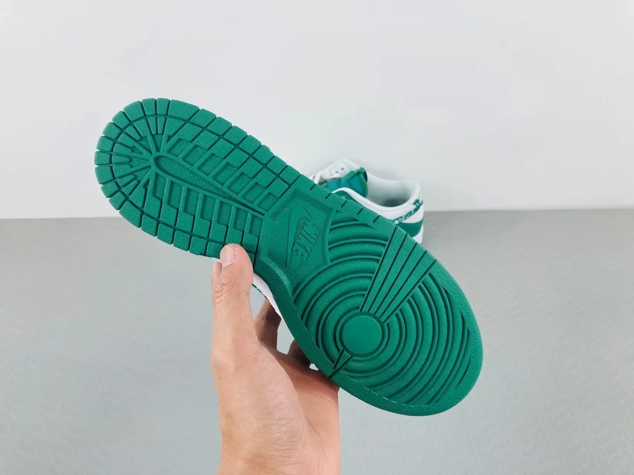 Nike Dunk Low Green and White Bandana Print Lifestyle Sneakers 14