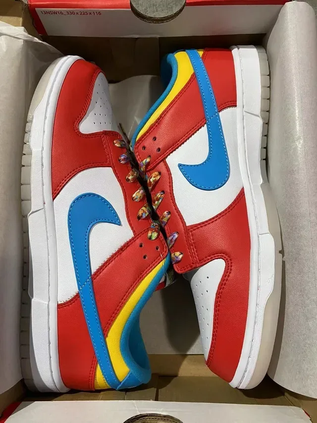 Nike Dunk Low Multicolor Red White Blue Yellow Lifestyle Sneakers 7